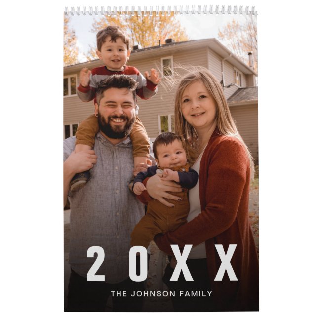 Enkel fotokalender för familjen kalender (Omslag)