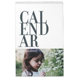Enkel fotokalender för modern Anpassningsbar Kalender