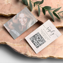 Enkel  fotokalligrafi Svara QR-kod Tilläggskort