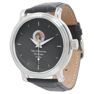 Enkel fotoklocka i modern anpassningsbar armbandsur