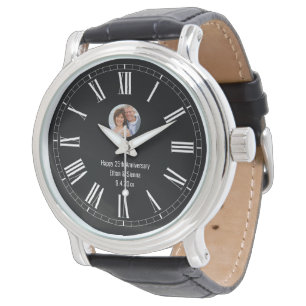 Enkel fotoklocka i modern anpassningsbar armbandsur