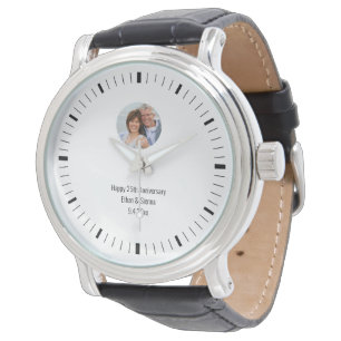 Enkel fotoklocka i modern anpassningsbar armbandsur