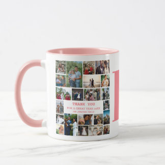 Enkel fotokollage | Familjemonogram- minnessak Mugg