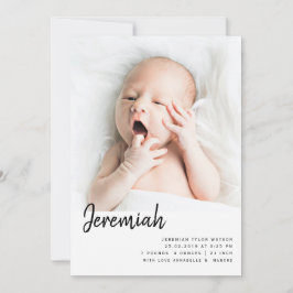 Enkel fotokollage för enkönade babyfödelsedagar meddelande