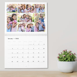 Enkel fotokollage för mor- och farföräldrar kalender