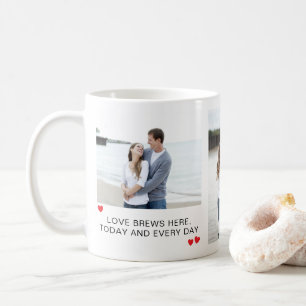 Enkel fotokollage för Valentines day 3-foto i Kärl Kaffemugg