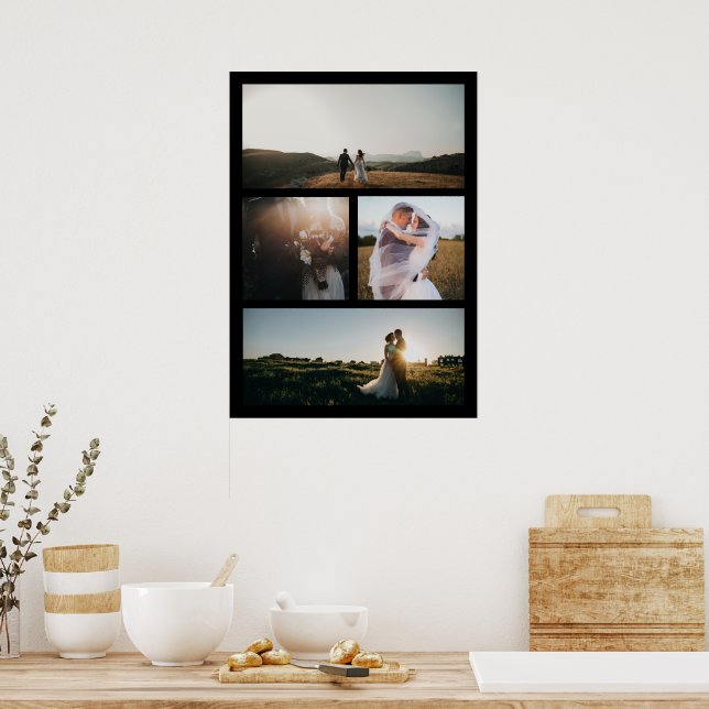 Enkel fotokollage Modern Poster (Kök)