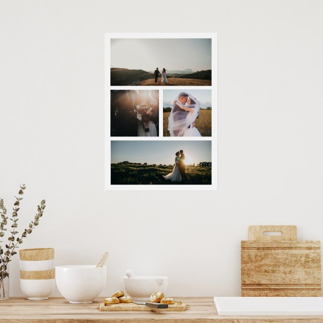 Enkel fotokollage Modern Poster (Kök)
