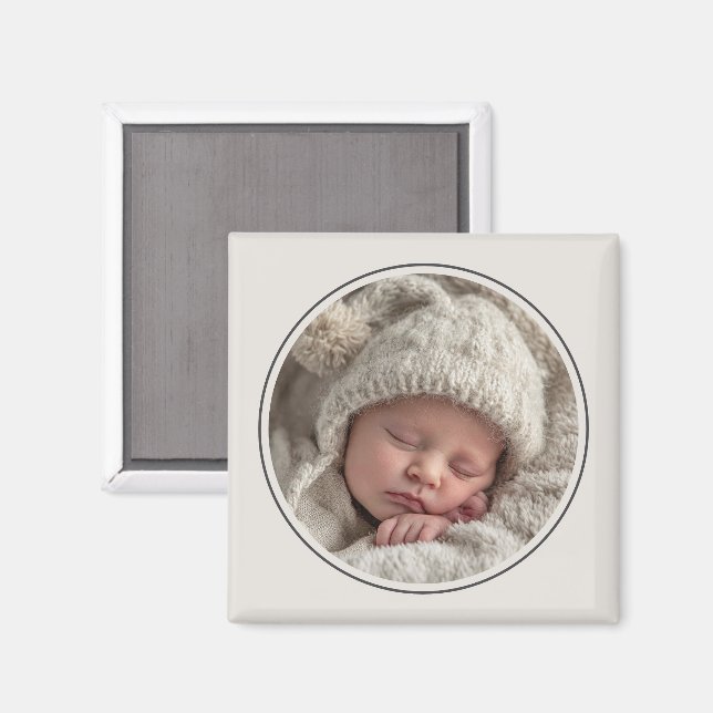 Enkel fotomal Personlig ram Magnet (Front/Back)