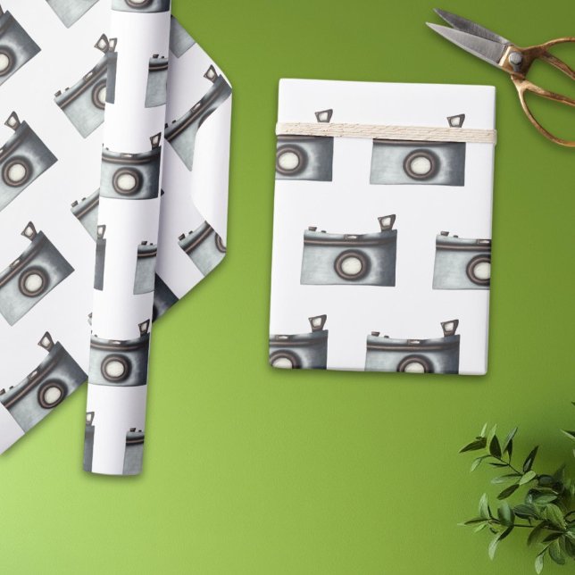 Enkel fotomatfotograf Mönster Presentpapper (Skapare uppladdad)
