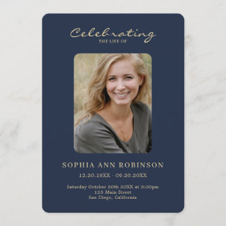 Enkel fotominnesordning blå Guld-serviceorder Program