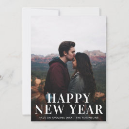 Enkel fotomodern i Gott nytt år Julkort