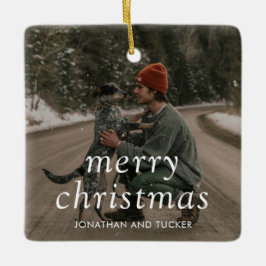 Enkel fotomodern jul julgransprydnad keramik