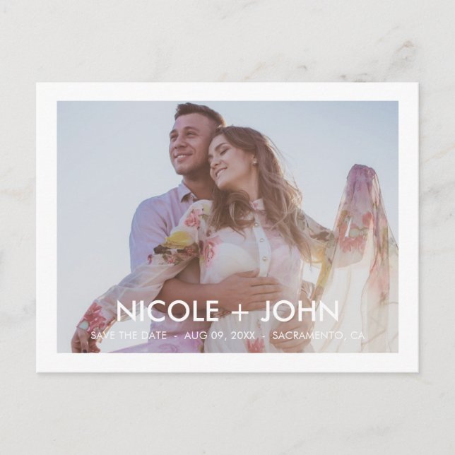 Enkel fotoram spar datum vykort (Framsida)