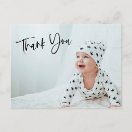 Enkel fotoskrift Lettering efter Tack Baby Gift Vykort