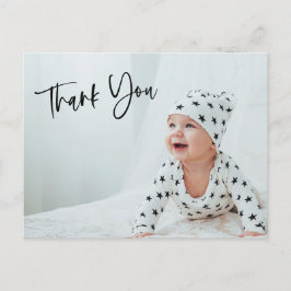 Enkel fotoskrift Lettering efter Tack Baby Gift Vykort