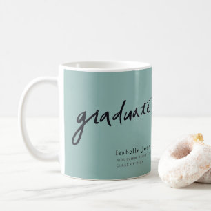 Enkel fotoskript Light Teal Studenten Kaffemugg