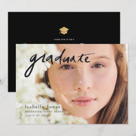 Enkel fotoskript Studenten Inbjudningar