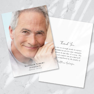 Enkel fotosympati Funeral Tack Kort