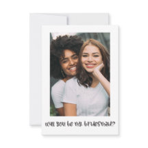 Enkel fototext blir mitt Bridesmaid-kort