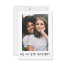 Enkel fototext blir mitt Bridesmaid-kort