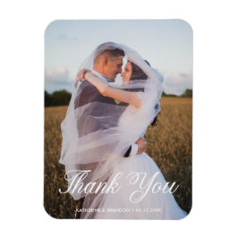 Enkel fototillägg för Bröllop till Namn och datum, Magnet