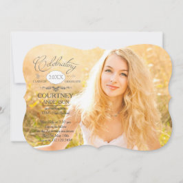 Enkel fotovarning för skript Studenten Inbjudningar