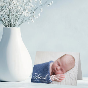 Enkel fotovit skriptövertäckning för Chic Baby Tack Kort
