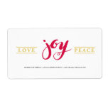 Enkel fredsetikett för Kärlek Joy Fraktsedel<br><div class="desc">Enkel fredsetikett för Kärlek Joy</div>