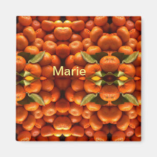 Enkel frukt i orangen tillför namn minsta anpassni magnet