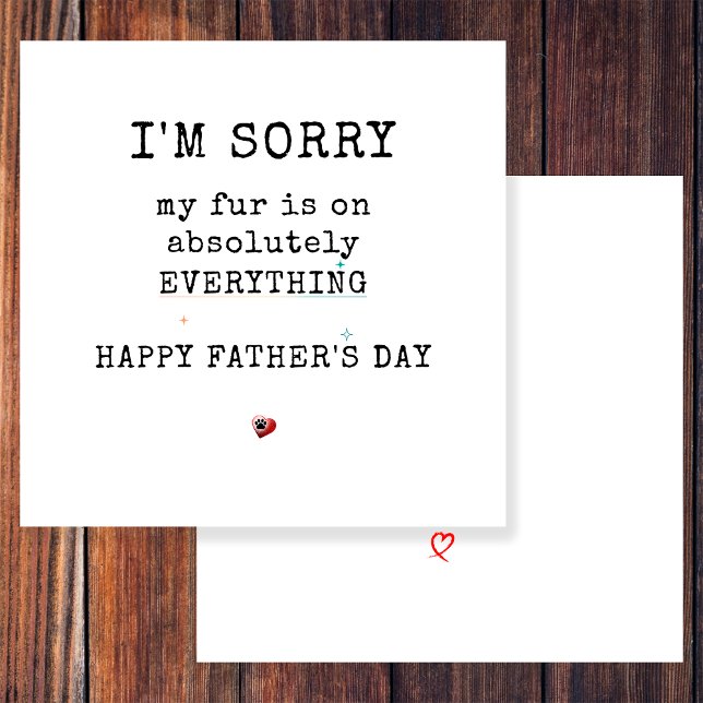 Enkel funny Päls Fars dag från Hund Julkort (Skapare uppladdad)