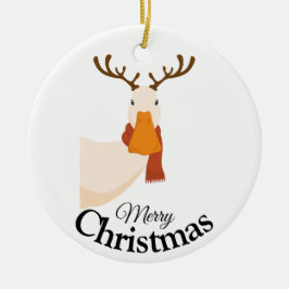 Enkel funny Tecknad God jul Anka Julgransprydnad Keramik