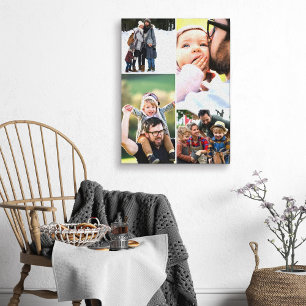 Enkel fyra fotokollage canvastryck
