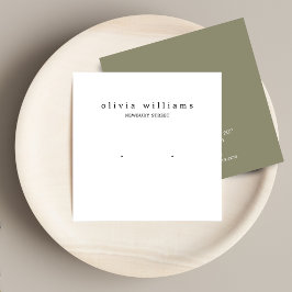 Enkel fyrkantig örhänge visningskort för flatback  fyrkantigt visitkort