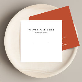 Enkel fyrkantig örhänge visningskort med stift fyrkantigt visitkort