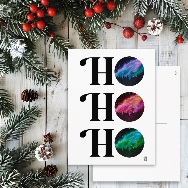 Enkel Galaxy Fet HO HO HO Jul Helg Vykort (Skapare uppladdad)
