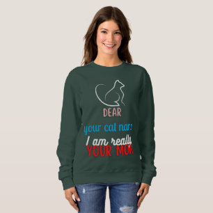 Enkel gåva till Cute Cat Mamma Mors dag T Shirt