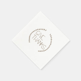 Enkel Ge, tack Napkin Pappersservett