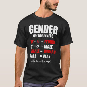 Enkel Gender för nybörjare XX Kvinnlig XY Mal T Shirt