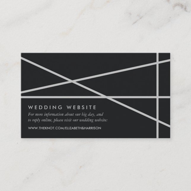Enkel Geometric Stil Bröllop webbplats Tilläggskort (Framsida)