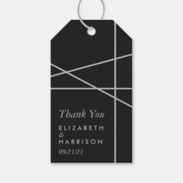 Enkel Geometric Stil Wedding Favor Presentetikett