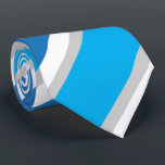 Enkel geometrisk blå vit och Grått Rand Slips<br><div class="desc">Verkligen,  inte obemärkt på kontoret. Definiit måste ha..</div>