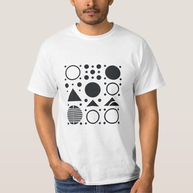 Enkel geometrisk design t shirt (Framsida)