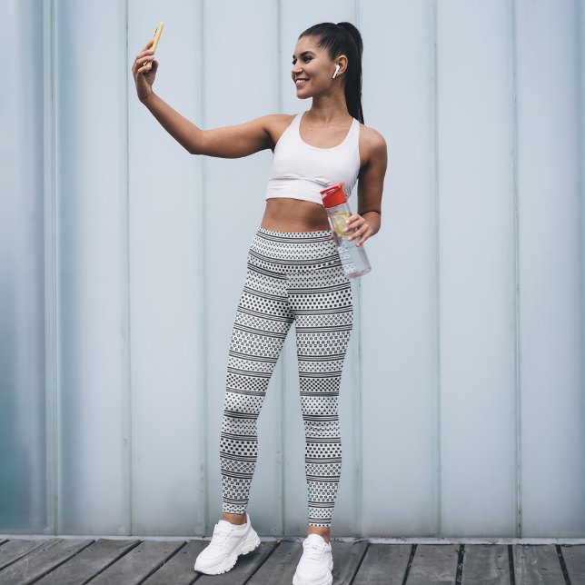 enkel geometrisk linjer leggings (Skapare uppladdad)