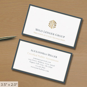 Enkel geometrisk Logotyp för Elegant Visitkort