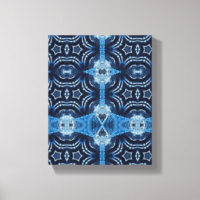 Enkel Geometrisk modern konst, Blue Star Wall Art Canvastryck (Framsida)