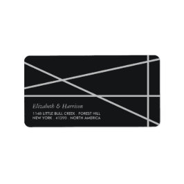 Enkel geometrisk Stil Bröllop Adressetikett