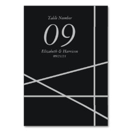 Enkel geometrisk Stil Bröllop Bordsnummer