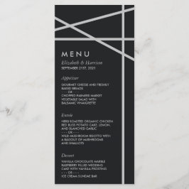 Enkel geometrisk Stil Bröllop Meny