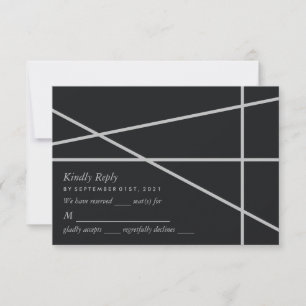 Enkel geometrisk Stil Bröllop OSA Kort